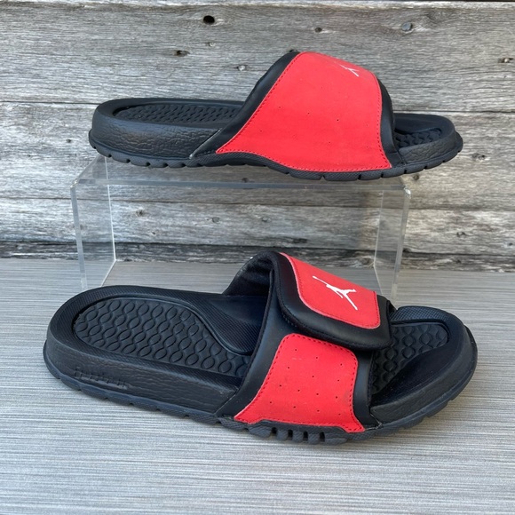 Jordan Shoes | Air Jordan Hydro 2 Slides Sandals Youth Sz 5 | Color: Black/Red | Size: 5b | Jeyrangel's Closet